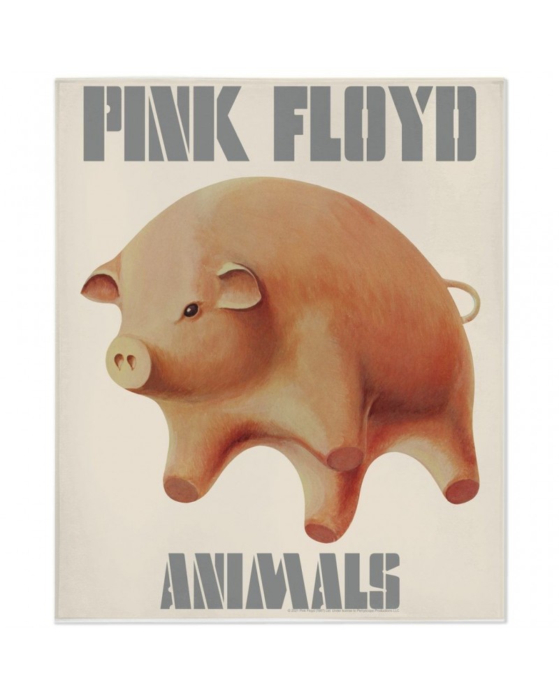Pink Floyd Minky Blanket | Animals Album Pig Logo Blanket $22.07 Blankets